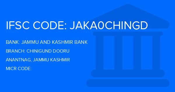 Jammu And Kashmir Bank Chinigund Dooru Branch IFSC Code