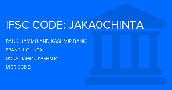 Jammu And Kashmir Bank Chinta Branch IFSC Code