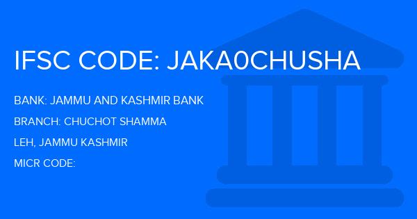 Jammu And Kashmir Bank Chuchot Shamma Branch IFSC Code