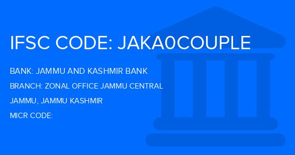 Jammu And Kashmir Bank Zonal Office Jammu Central Branch IFSC Code