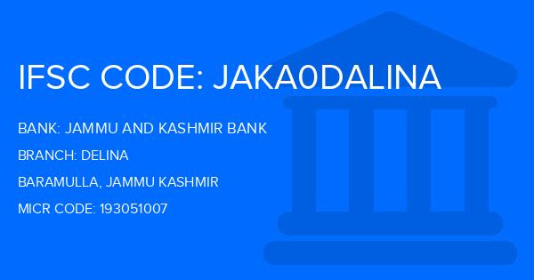 Jammu And Kashmir Bank Delina Branch IFSC Code