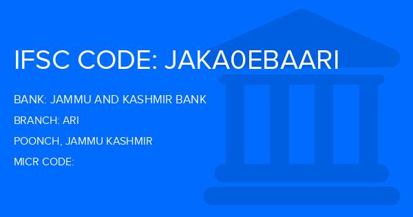 Jammu And Kashmir Bank Ari Branch IFSC Code