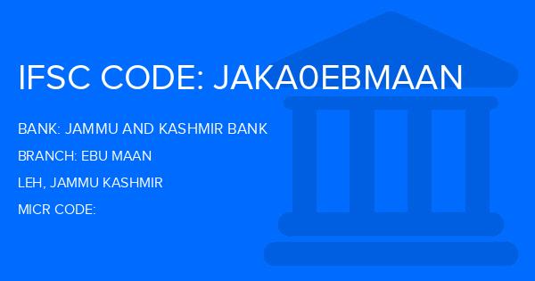 Jammu And Kashmir Bank Ebu Maan Branch IFSC Code