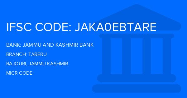 Jammu And Kashmir Bank Tareru Branch IFSC Code