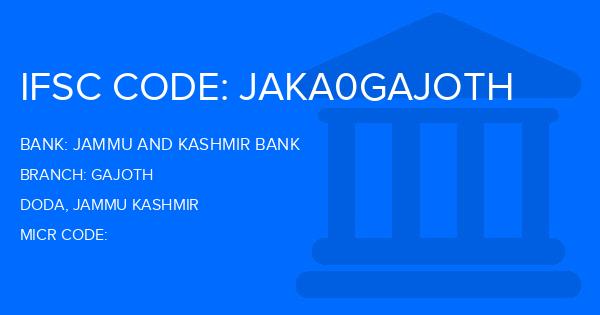 Jammu And Kashmir Bank Gajoth Branch IFSC Code