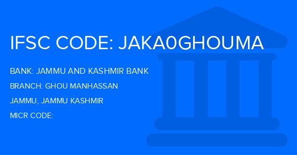 Jammu And Kashmir Bank Ghou Manhassan Branch IFSC Code
