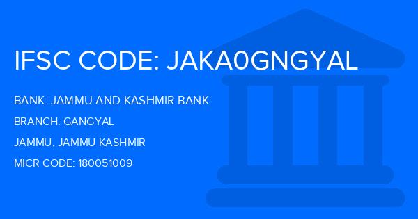 Jammu And Kashmir Bank Gangyal Branch IFSC Code