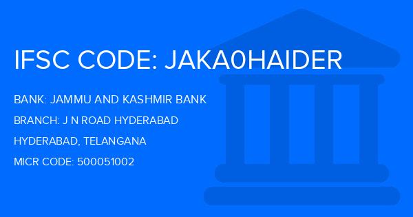 Jammu And Kashmir Bank J N Road Hyderabad Branch IFSC Code