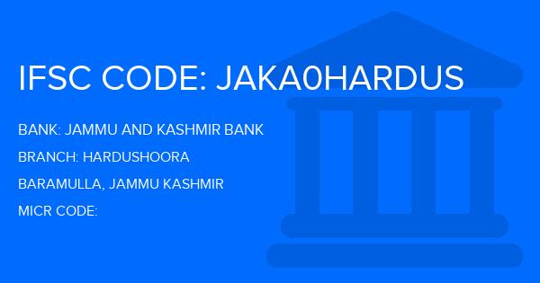 Jammu And Kashmir Bank Hardushoora Branch IFSC Code