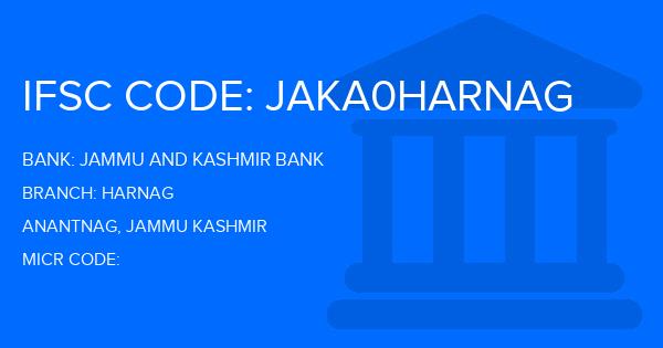 Jammu And Kashmir Bank Harnag Branch IFSC Code