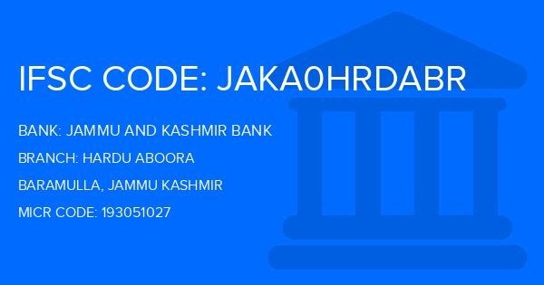 Jammu And Kashmir Bank Hardu Aboora Branch IFSC Code