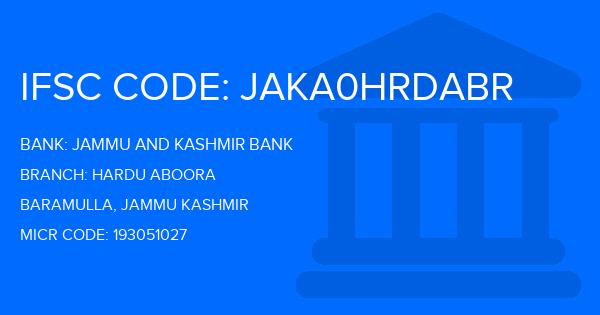 Jammu And Kashmir Bank Hardu Aboora Branch IFSC Code