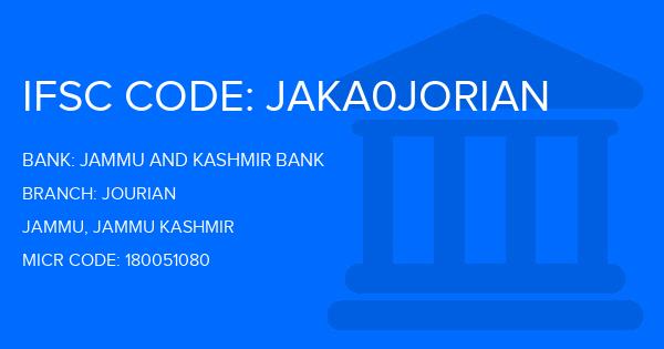 Jammu And Kashmir Bank Jourian Branch IFSC Code