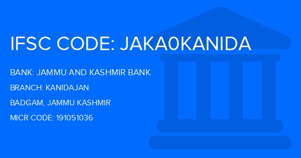 Jammu And Kashmir Bank Kanidajan Branch IFSC Code