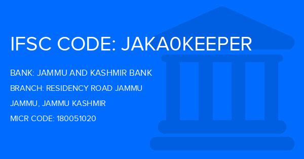Jammu And Kashmir Bank Residency Road Jammu Branch IFSC Code