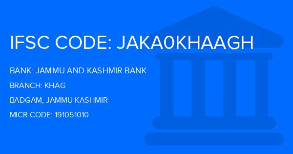 Jammu And Kashmir Bank Khag Branch IFSC Code