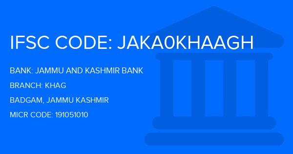 Jammu And Kashmir Bank Khag Branch IFSC Code