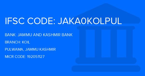 Jammu And Kashmir Bank Koil Branch IFSC Code