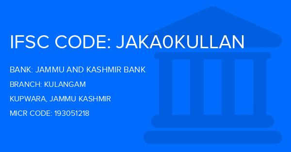Jammu And Kashmir Bank Kulangam Branch IFSC Code