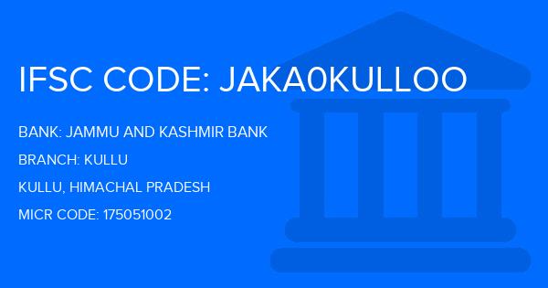 Jammu And Kashmir Bank Kullu Branch IFSC Code