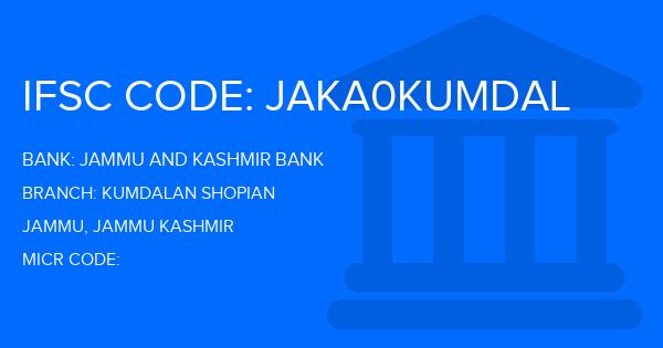 Jammu And Kashmir Bank Kumdalan Shopian Branch IFSC Code