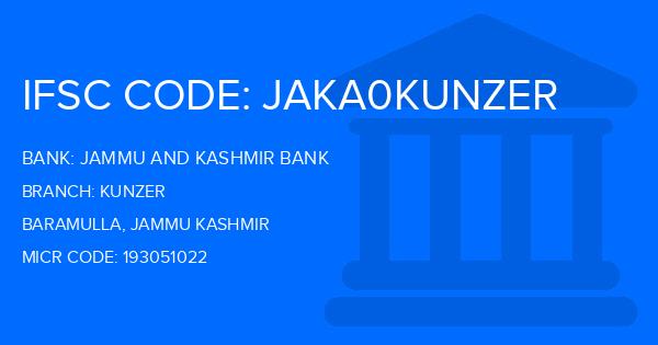 Jammu And Kashmir Bank Kunzer Branch IFSC Code