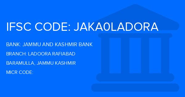 Jammu And Kashmir Bank Ladoora Rafiabad Branch IFSC Code