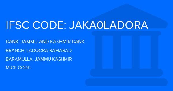 Jammu And Kashmir Bank Ladoora Rafiabad Branch IFSC Code