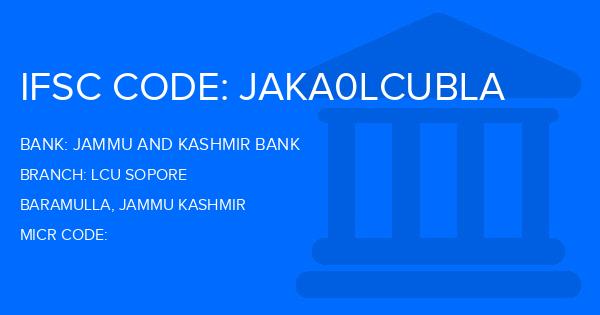 Jammu And Kashmir Bank Lcu Sopore Branch IFSC Code