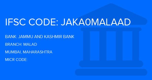 Jammu And Kashmir Bank Malad Branch IFSC Code