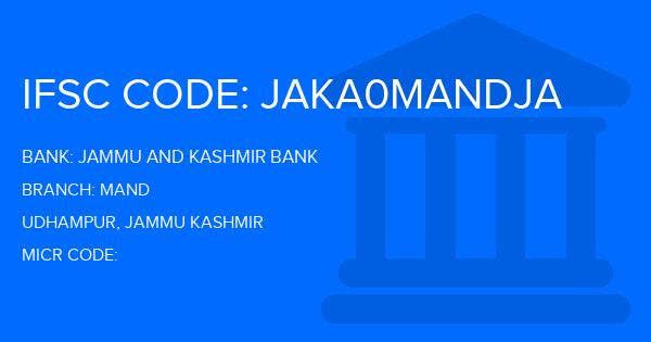 Jammu And Kashmir Bank Mand Branch IFSC Code