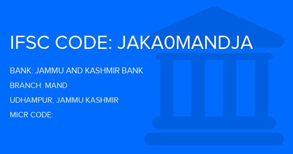 Jammu And Kashmir Bank Mand Branch IFSC Code