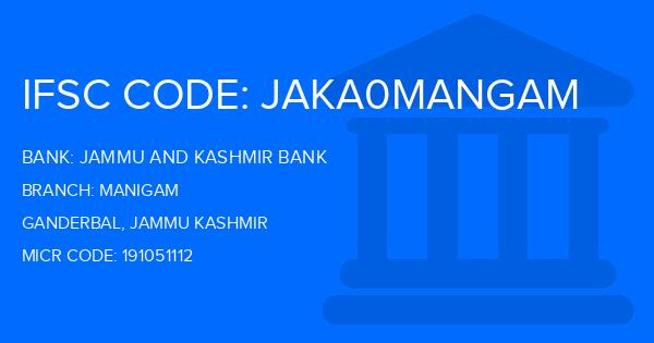 Jammu And Kashmir Bank Manigam Branch IFSC Code