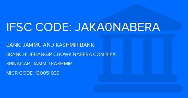 Jammu And Kashmir Bank Jehangir Chowk Nabera Complex Branch IFSC Code