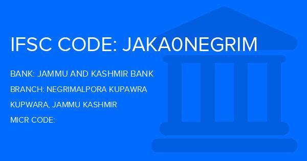 Jammu And Kashmir Bank Negrimalpora Kupawra Branch IFSC Code