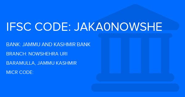 Jammu And Kashmir Bank Nowshehra Uri Branch IFSC Code