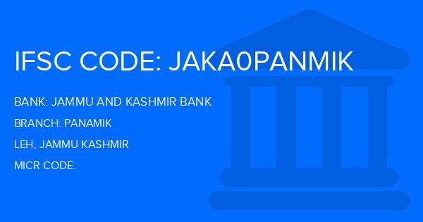 Jammu And Kashmir Bank Panamik Branch IFSC Code