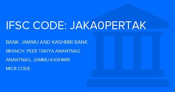 Jammu And Kashmir Bank Peer Takiya Anantnag Branch IFSC Code