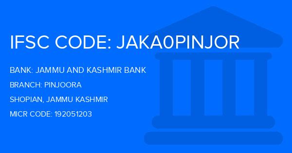 Jammu And Kashmir Bank Pinjoora Branch IFSC Code