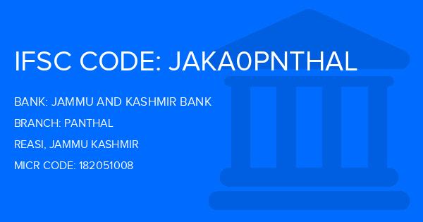 Jammu And Kashmir Bank Panthal Branch IFSC Code