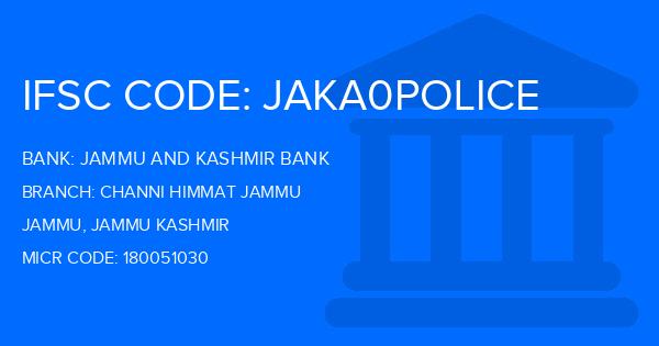 Jammu And Kashmir Bank Channi Himmat Jammu Branch IFSC Code