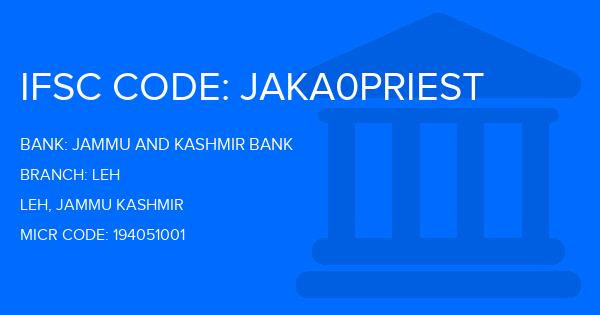 Jammu And Kashmir Bank Leh Branch IFSC Code