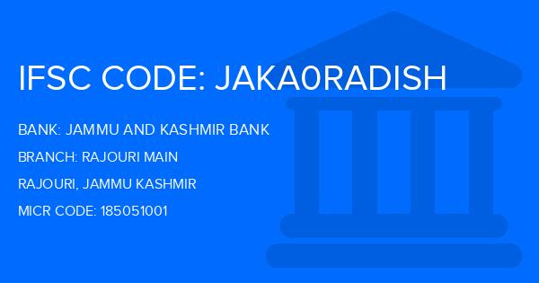 Jammu And Kashmir Bank Rajouri Main Branch IFSC Code