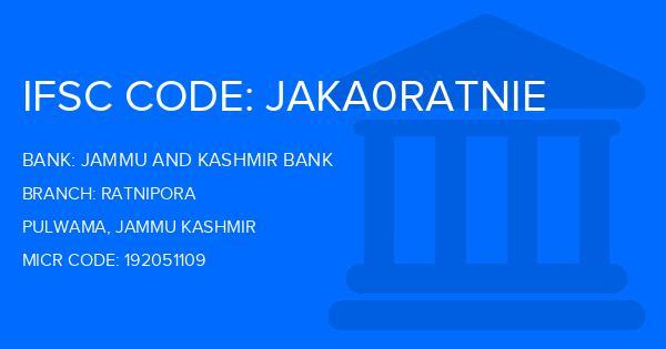 Jammu And Kashmir Bank Ratnipora Branch IFSC Code
