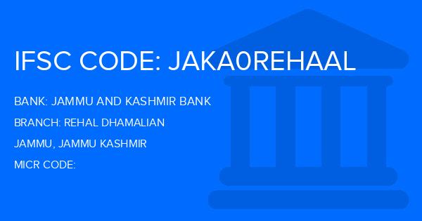 Jammu And Kashmir Bank Rehal Dhamalian Branch IFSC Code