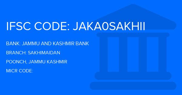 Jammu And Kashmir Bank Sakhimaidan Branch IFSC Code