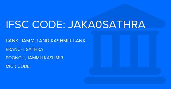 Jammu And Kashmir Bank Sathra Branch IFSC Code