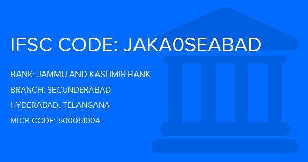 Jammu And Kashmir Bank Secunderabad Branch IFSC Code