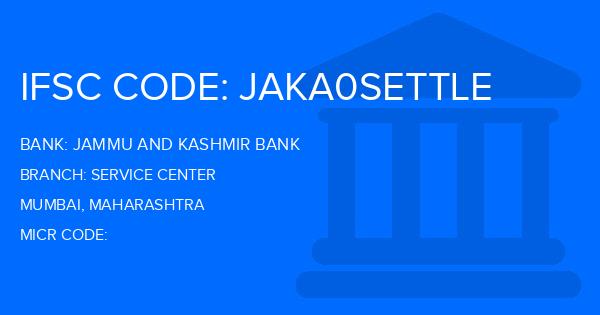 Jammu And Kashmir Bank Service Center Branch IFSC Code