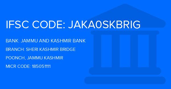 Jammu And Kashmir Bank Sheri Kashmir Bridge Branch IFSC Code
